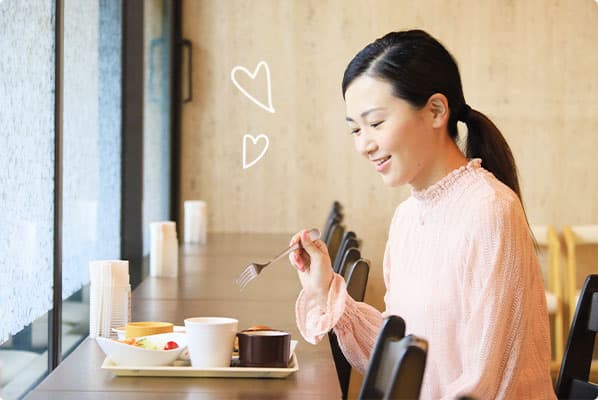 Image: Person having breakfast