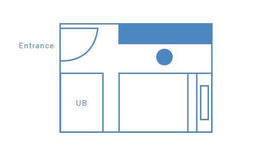 Semi double room layout