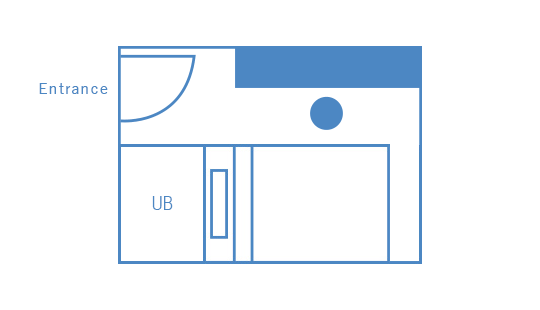 Semi double room layout