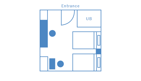 Twin room layout